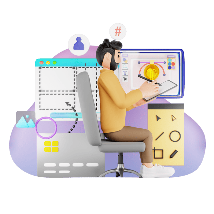 free-designer-building-website-3d-character-illustration-png