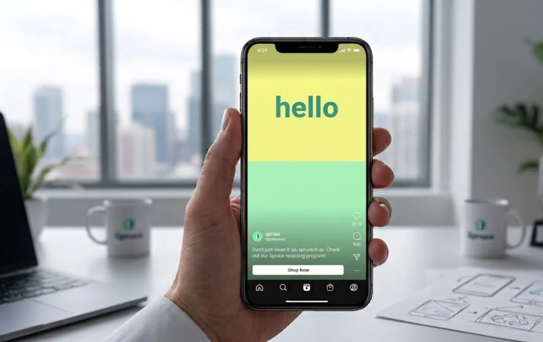 a cell phone show instagram reels.