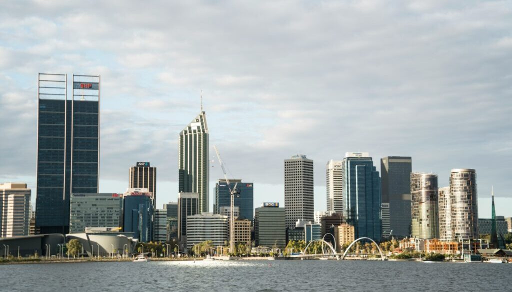Perth CBD skyline representing local SEO and digital marketing services in Perth