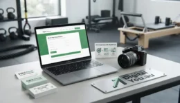 Marketing mistakes costing PT clients shown on a modern laptop screen in a fitness gym setting