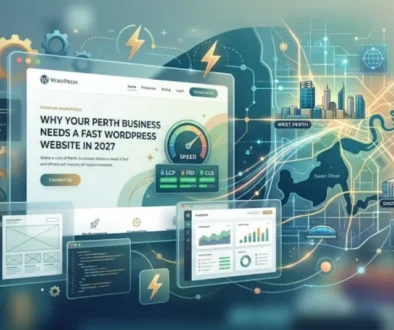 Modern digital interface optimized for speed and web design Perth services in 2027.